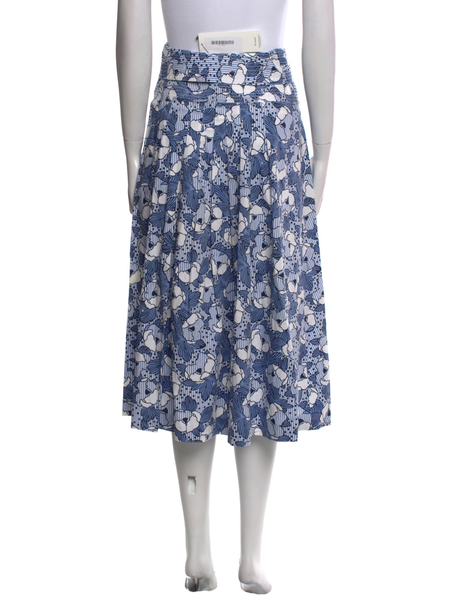 Veronica Beard Floral Print Midi Length Skirt